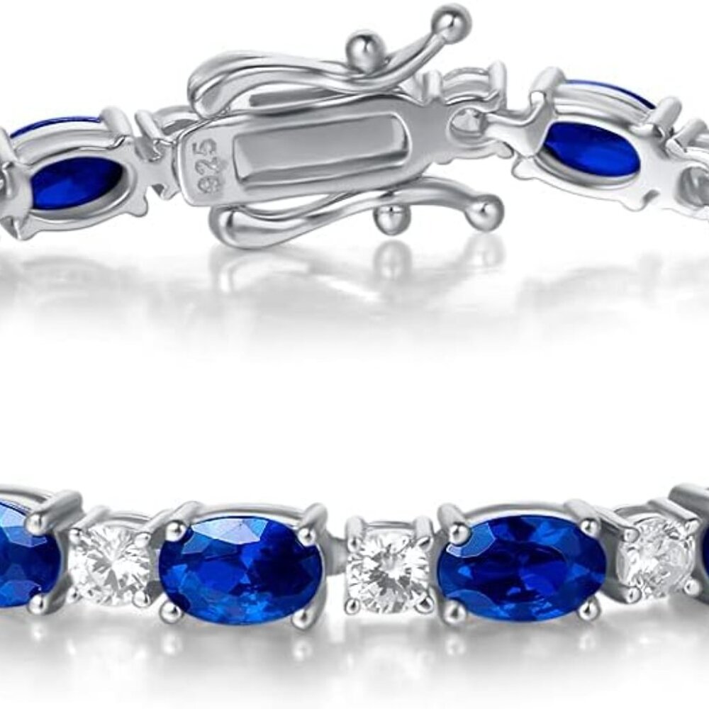 Birthstone Bracelets Sterling Silver Tennis Bracelets Charm Fine Jewelry Birthda